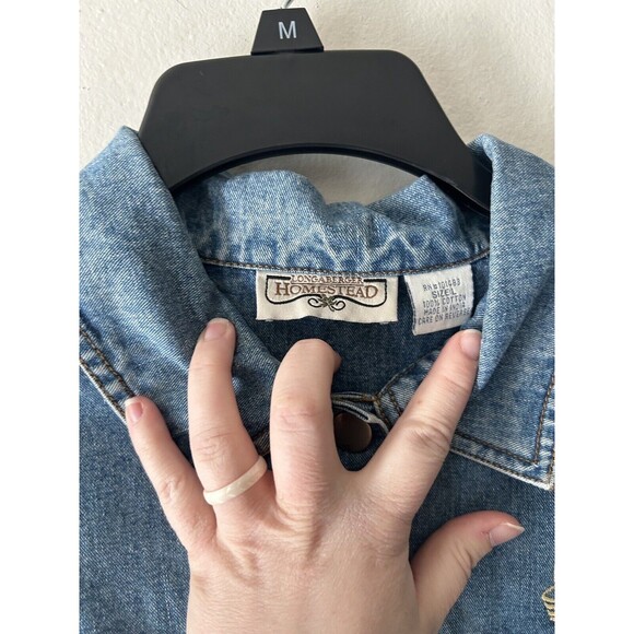 Longaberger Jean Jacket - Size LARGE - GUC w/ 2003 Pin - Picture 3 of 6